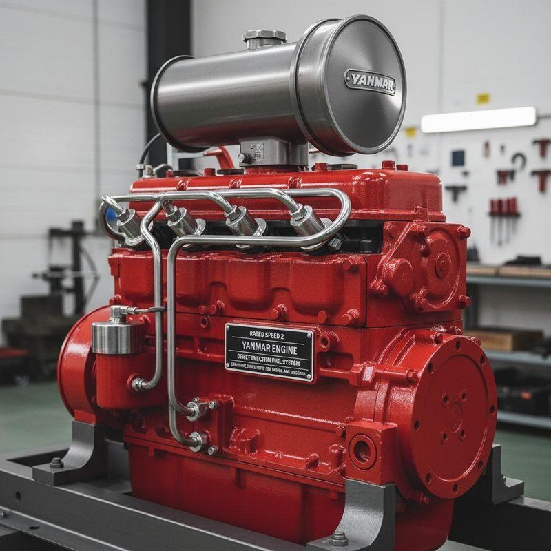 Rated Speed 2 Yanmar Engine Incorporating Direct Injection Fuel System Delivering Stable Power for Marine and Industrial