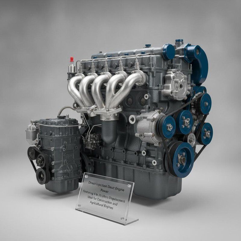 Direct Injection Deutz Engine Power Featuring 4 to 20 Liters Displacement Ideal for Construction and Agricultural Engines